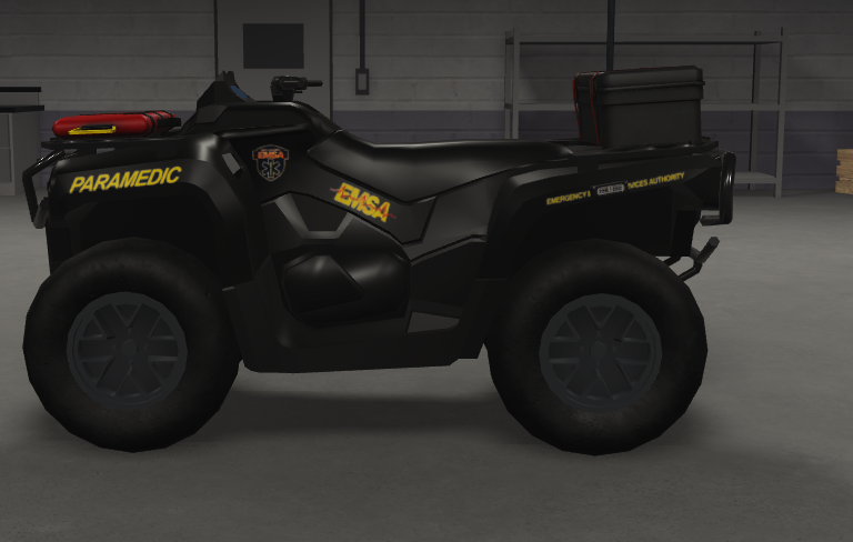 EMSA Paramedic ATV with emergency medical branding